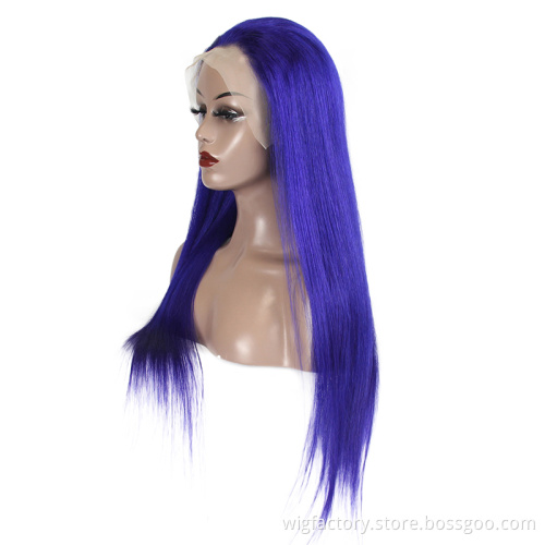 13x4 Lace Front Red Human Hair Wig, Remy Indian Human Hair Wigs Unprocessed ,Human Straight Hair Wig Pre Plucked